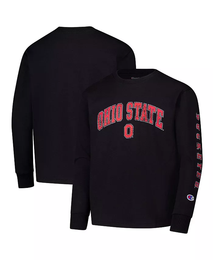 Футболка с длинным рукавом Big Boys and Girls Black Ohio State Buckeyes с потертым арочным логотипом Champion
Футболка с длинным рукавом Big Boys and Girls Black Ohio State Buckeyes с потертым арочным логотипом Champion