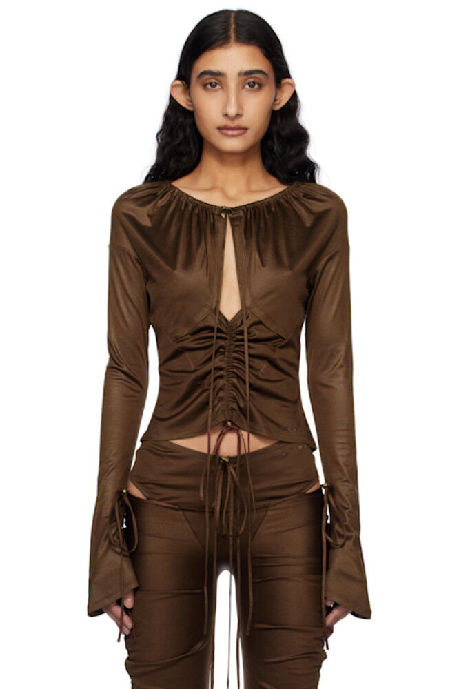 Коричневая блузка Cu KNWLS
Коричневая блузка Cu KNWLS