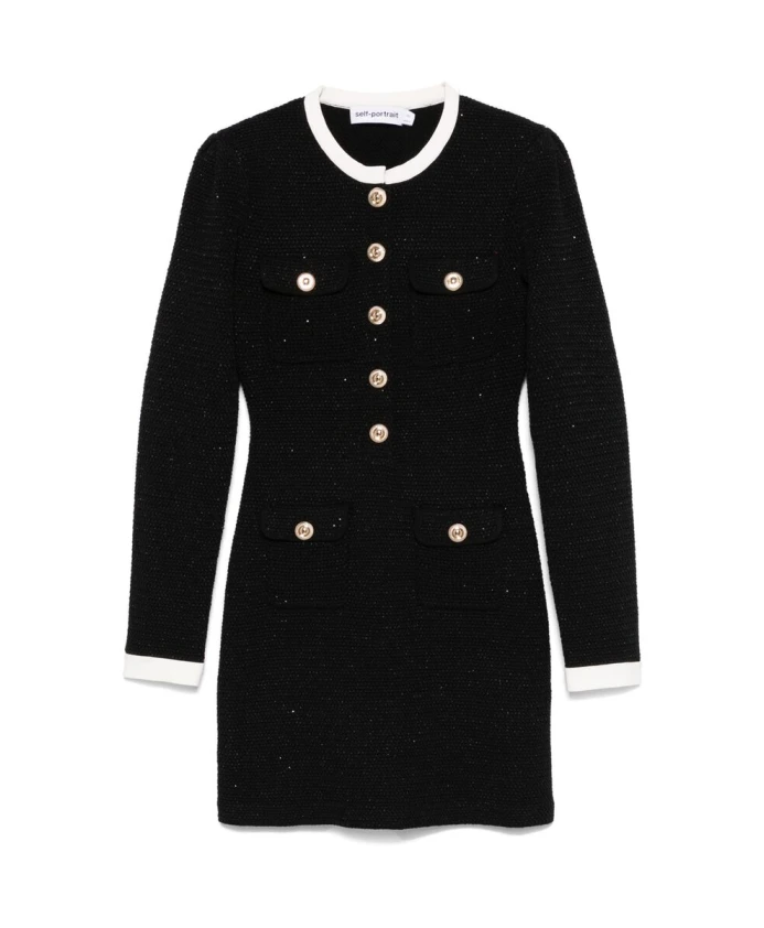 Черное платье, расшитое пайетками и украшенное пуговицами. Self Portrait, черный
Черное платье, расшитое пайетками и украшенное пуговицами. Self Portrait, черный