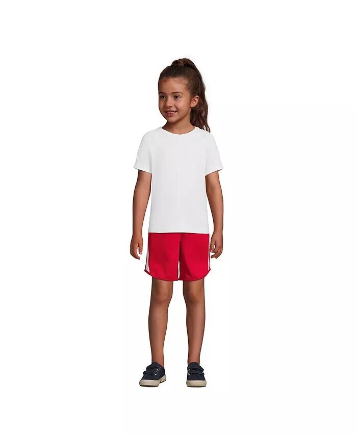 Школьная форма для девочек, детская активная футболка с короткими рукавами Lands' End, белый 
Школьная форма для девочек, детская активная футболка с короткими рукавами Lands' End, белый