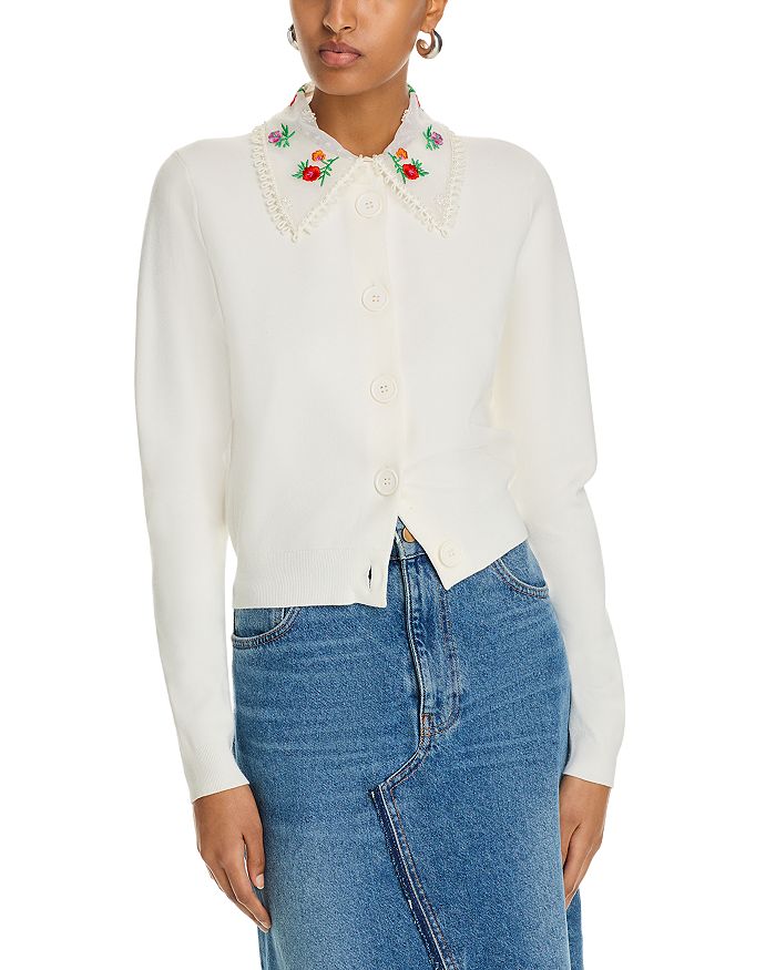 Кардиган с вышивкой на воротнике Essentiel Antwerp, слоновая кость/кремовый
Кардиган с вышивкой на воротнике Essentiel Antwerp, слоновая кость/кремовый