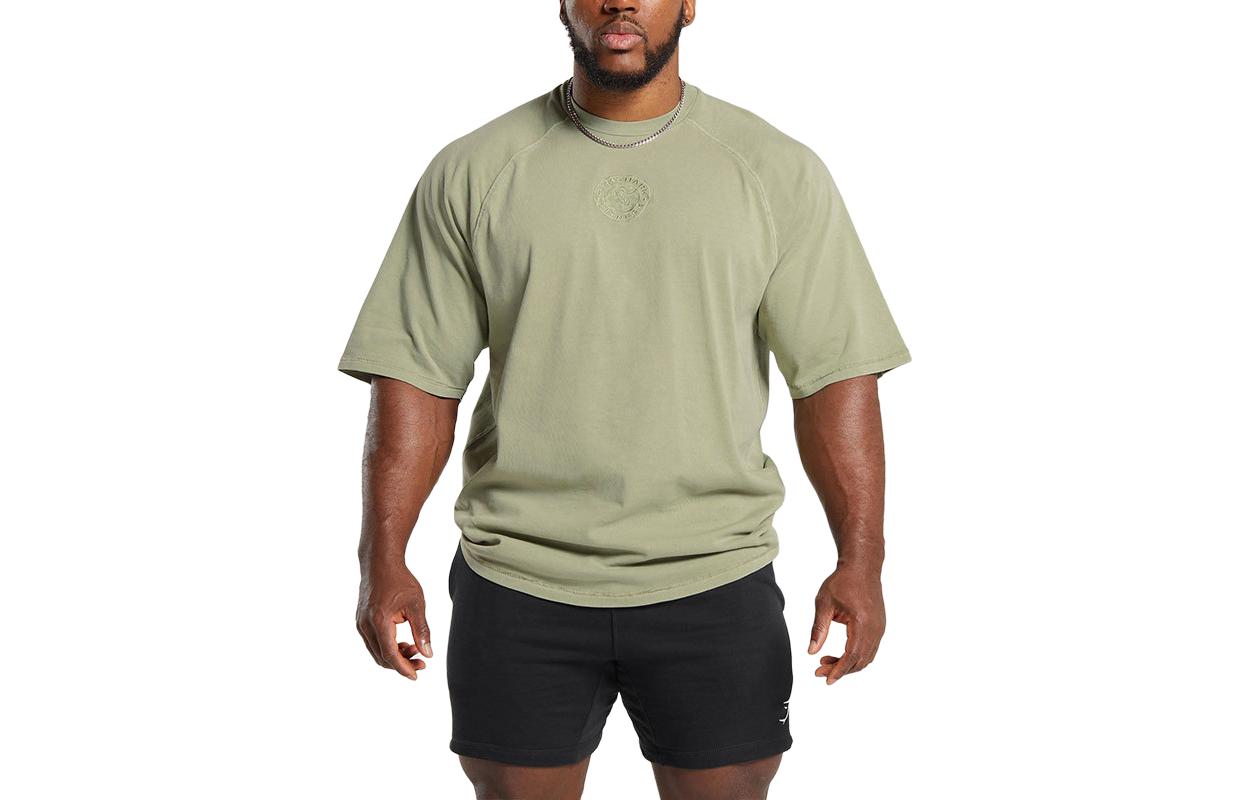 Футболка мужская натурального шалфейно-зеленого цвета GYMSHARK
Футболка мужская натурального шалфейно-зеленого цвета GYMSHARK