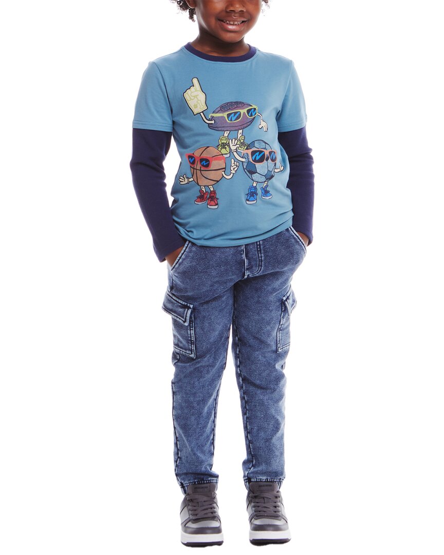 Комплект из футболки и брюк «Terry» от Andy & Evan Jersey, синий
Комплект из футболки и брюк «Terry» от Andy & Evan Jersey, синий