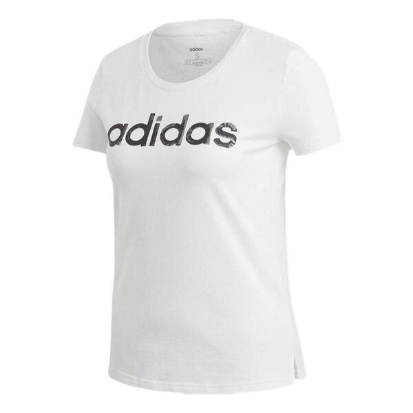 Футболка с графическим логотипом и эффектом кисти Adidas, белый 
Футболка с графическим логотипом и эффектом кисти Adidas, белый