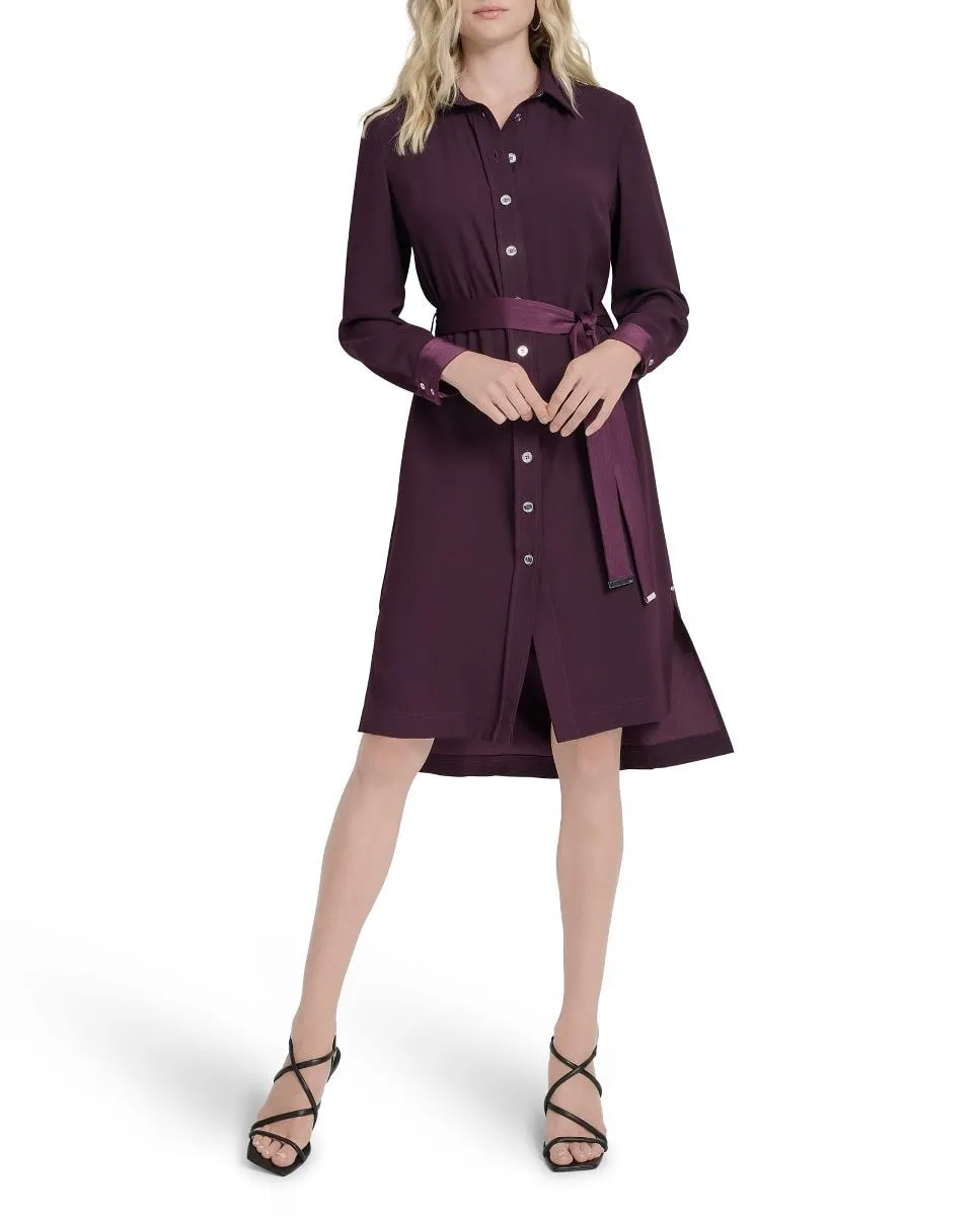 Короткое платье-рубашка для женщин DKNY, баклажановый
Короткое платье-рубашка для женщин DKNY, баклажановый