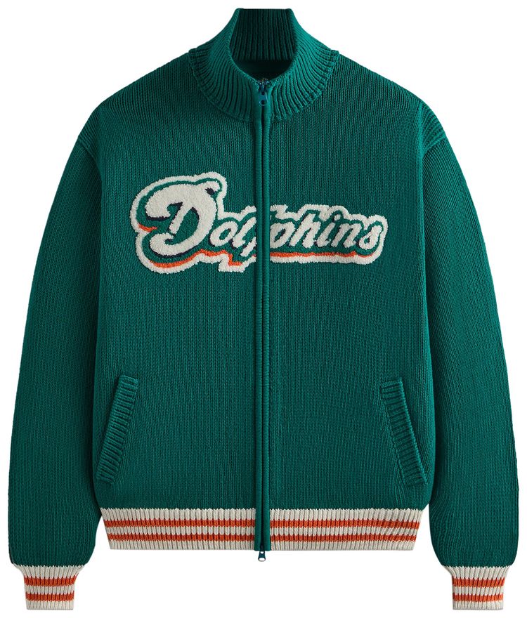 Свитер Kith & '47 for the NFL: Dolphins Wyona Full Zip Sweater 'Center', зеленый
Свитер Kith & '47 for the NFL: Dolphins Wyona Full Zip Sweater 'Center', зеленый