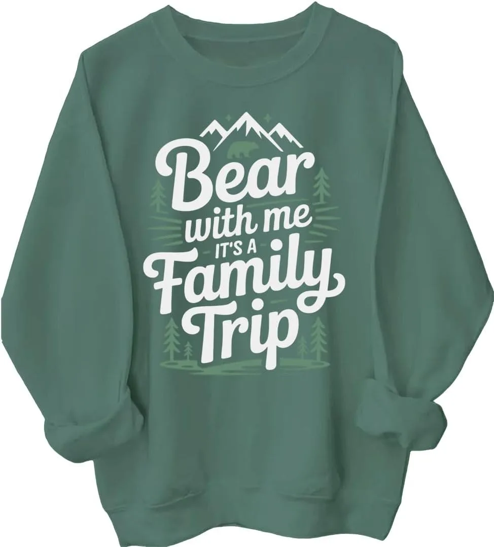 Толстовка с принтом "Bear With Me It's A Family Trip" для семейного отдыха Batclock
Толстовка с принтом "Bear With Me It's A Family Trip" для семейного отдыха Batclock