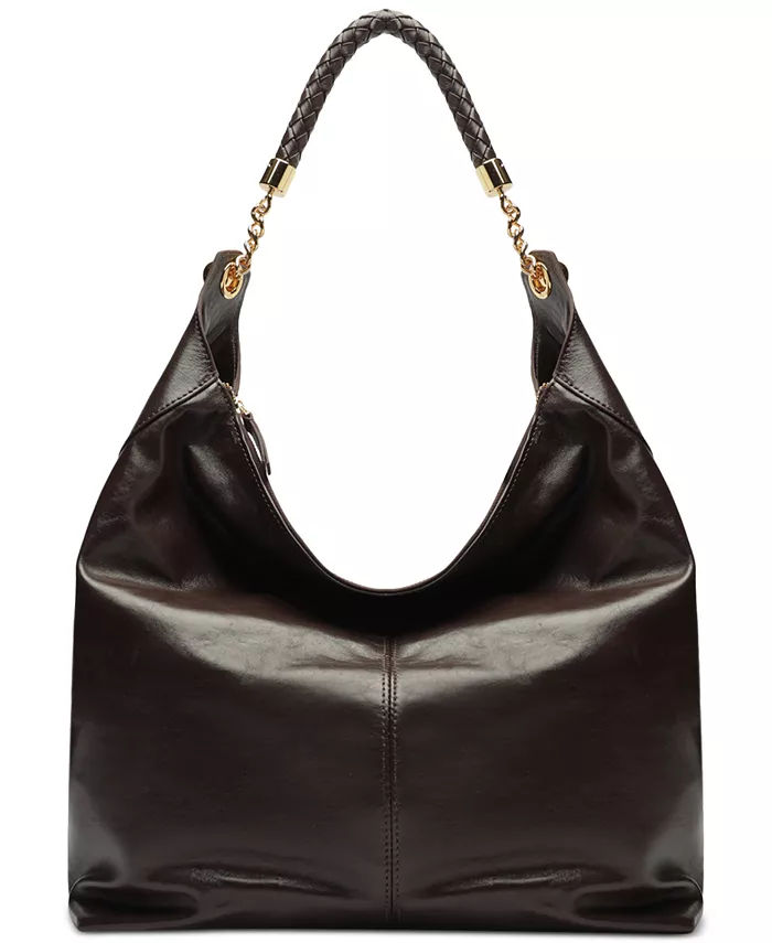 Большая кожаная сумка-хобо Sloane Arezzo, черный
Большая кожаная сумка-хобо Sloane Arezzo, черный