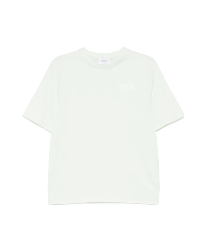 Мятно-Зеленая футболка с круглым вырезом Maison Kitsunã, зеленый
Мятно-Зеленая футболка с круглым вырезом Maison Kitsunã, зеленый