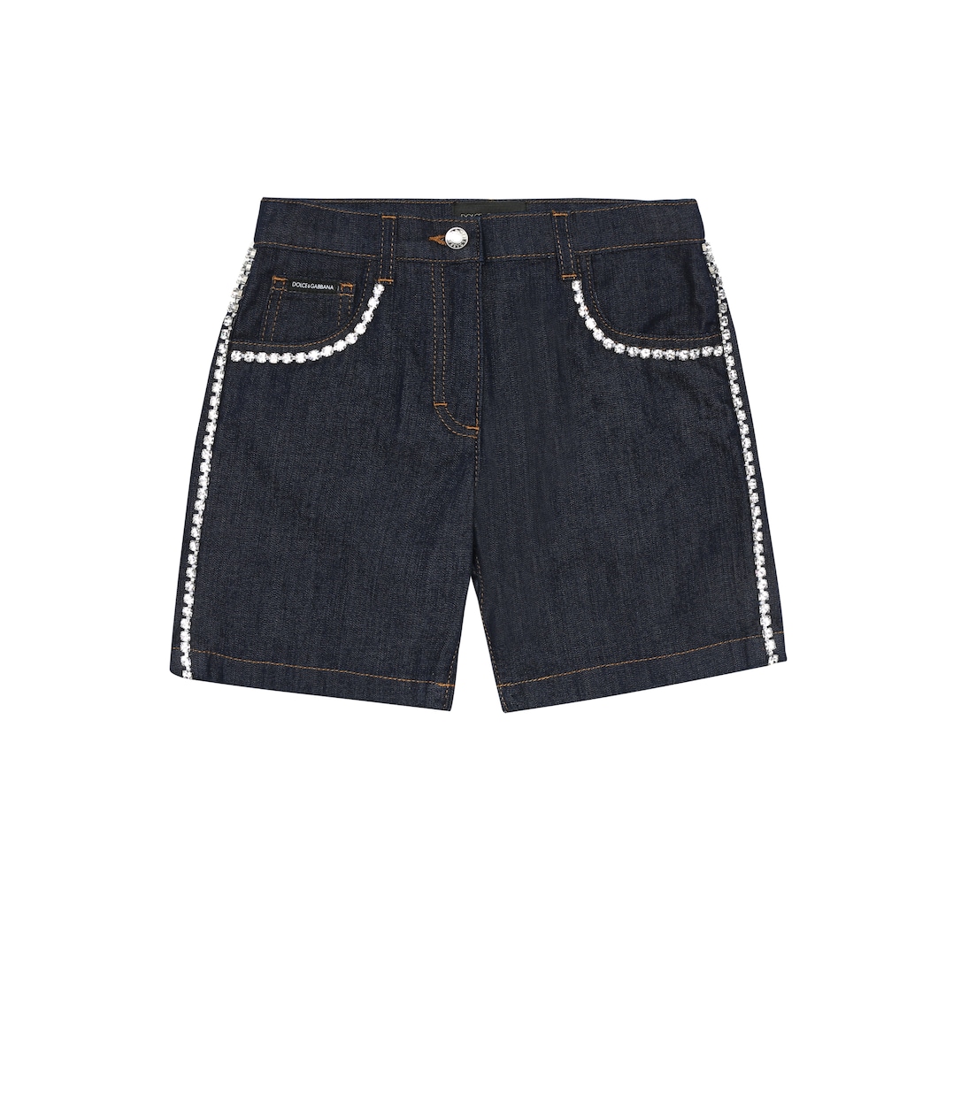 Джинсовые шорты с кристаллами Dolce&Gabbana Kids, Blu Scurissimo 2
Джинсовые шорты с кристаллами Dolce&Gabbana Kids, Blu Scurissimo 2