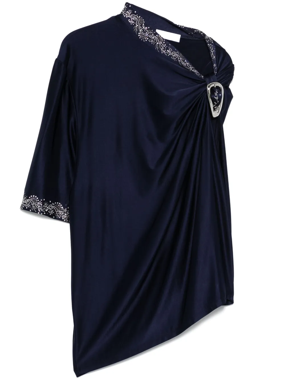 Драпированный топ с пряжкой Rabanne, синий
Драпированный топ с пряжкой Rabanne, синий