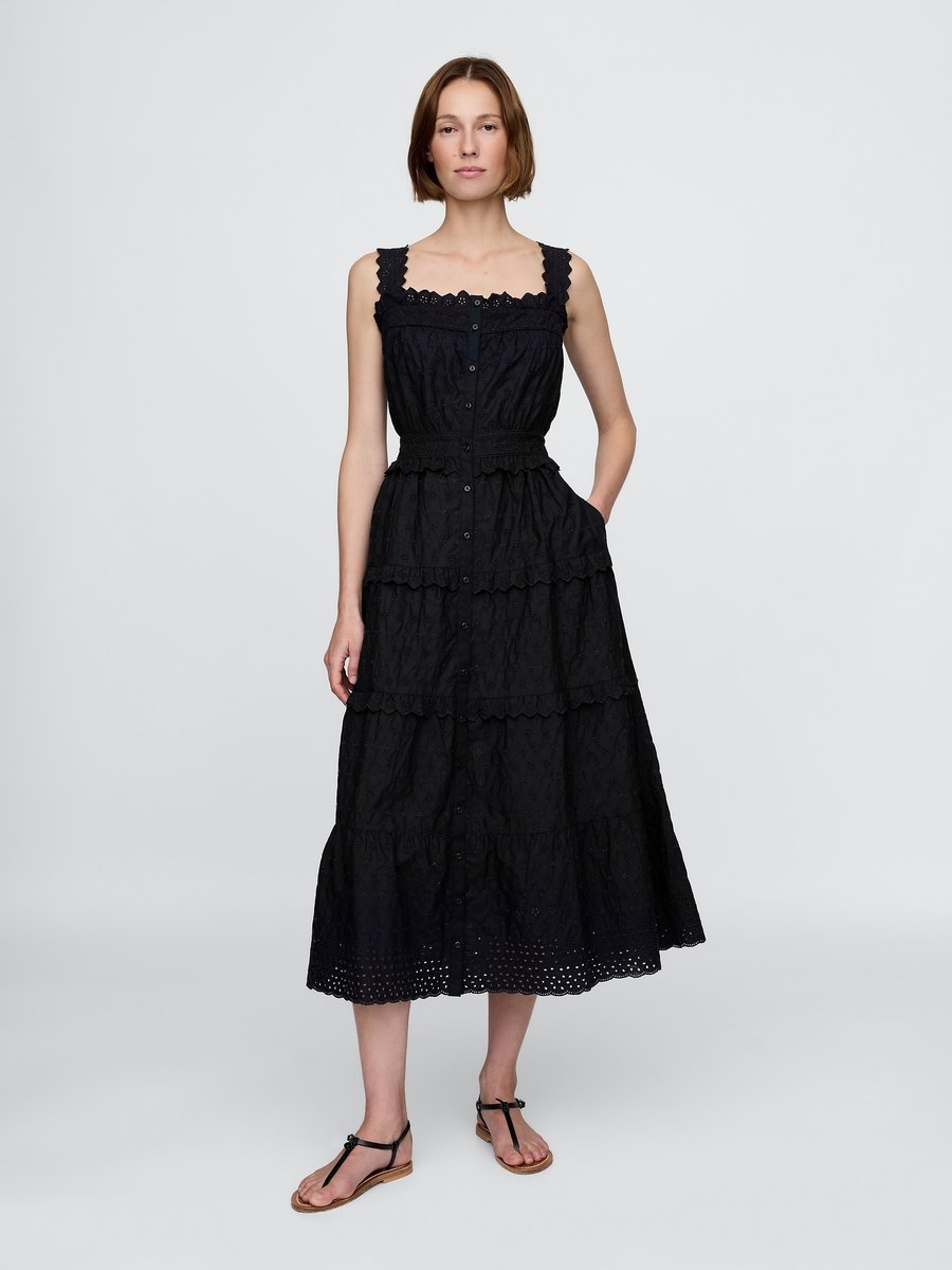 Платье GAP GAP X DOEN EYELET MIDI DRESS, True Black/Black
Платье GAP GAP X DOEN EYELET MIDI DRESS, True Black/Black