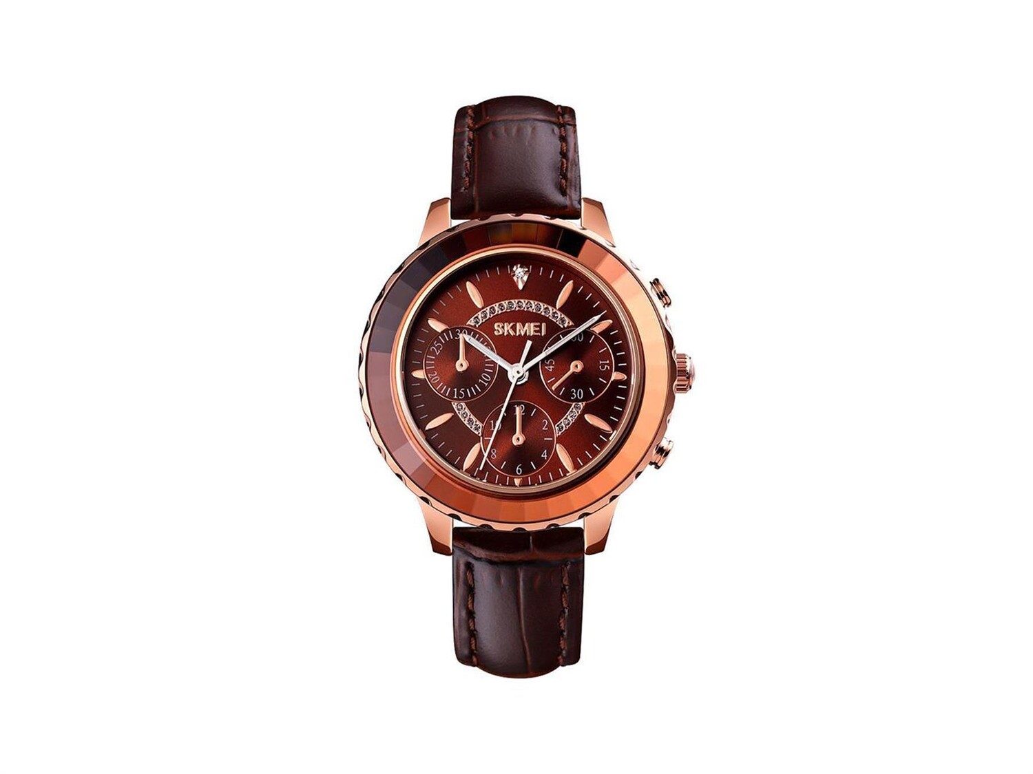 Женские часы с хронографом и кожаным ремешком Skmei, мультиколор
Женские часы с хронографом и кожаным ремешком Skmei, мультиколор