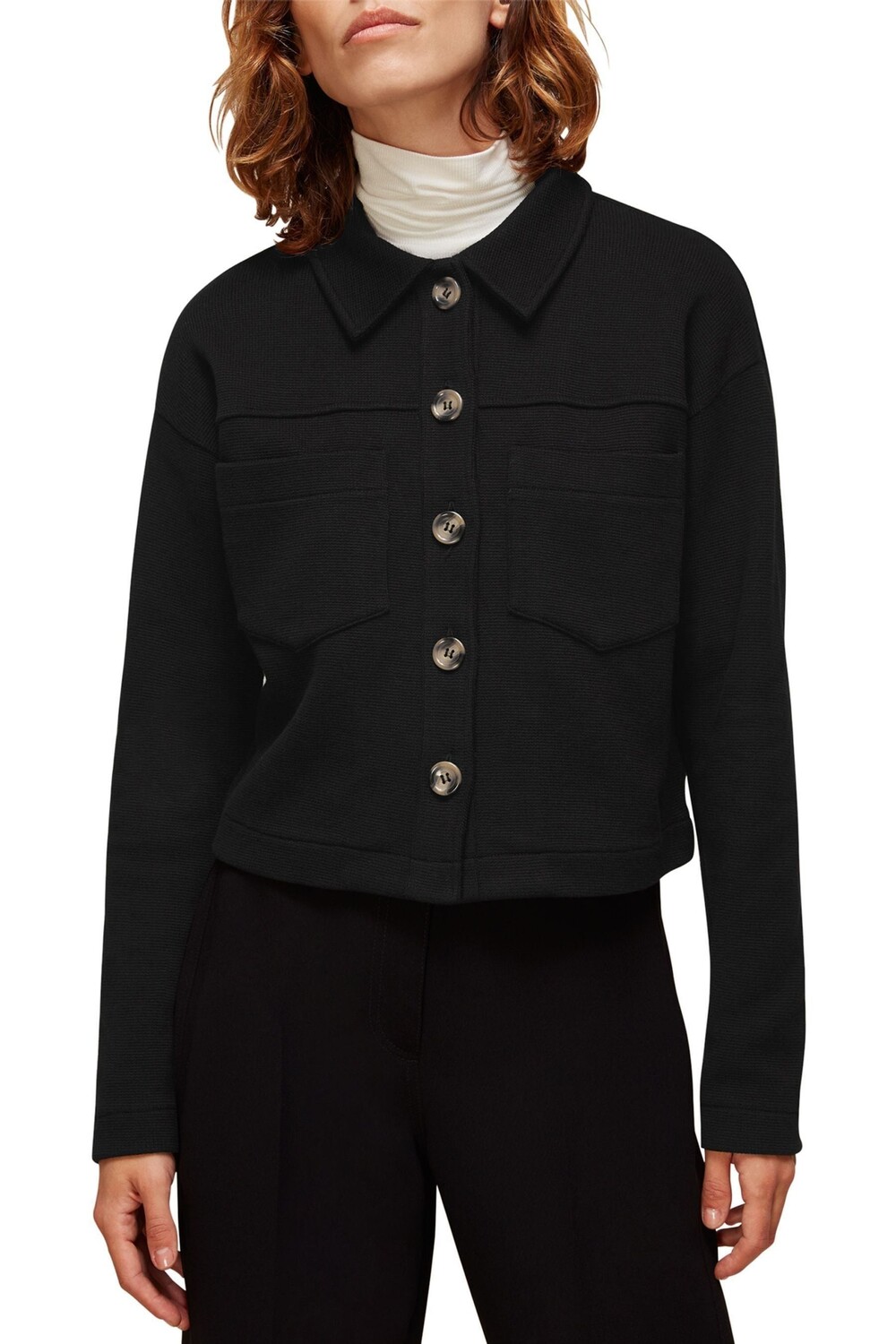 Кремовая куртка из джерси Whistles, черный
Кремовая куртка из джерси Whistles, черный