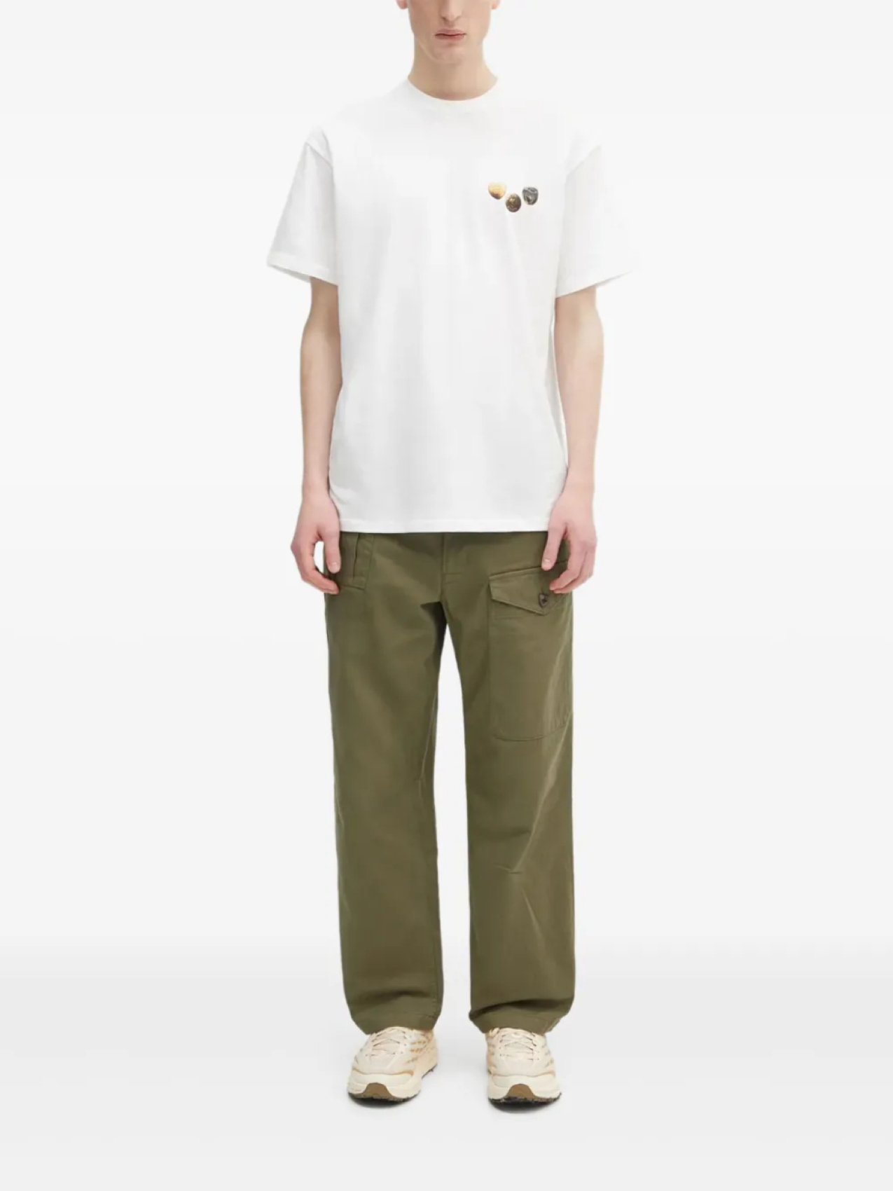 Брюки с накладными карманами и узором «ёлочка» Human Made, зеленый
Брюки с накладными карманами и узором «ёлочка» Human Made, зеленый