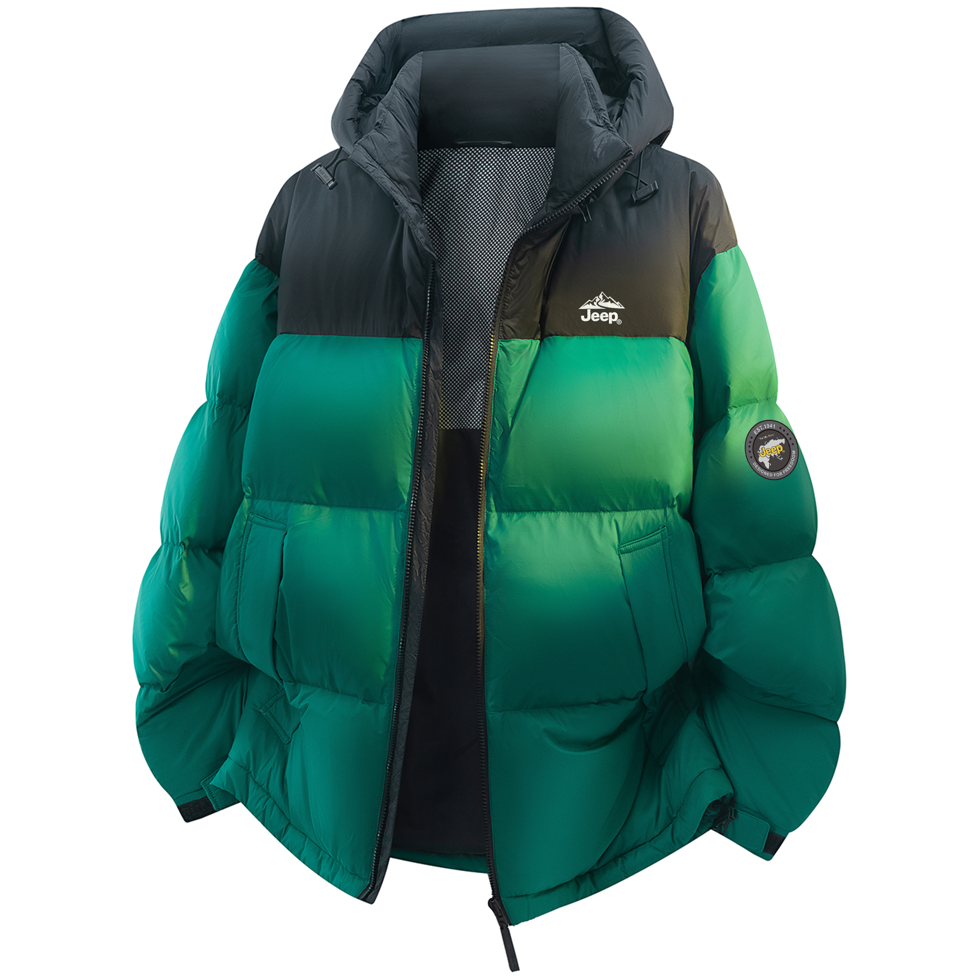 Пуховик Unisex с капюшоном утепленный Jeep, зеленый
Пуховик Unisex с капюшоном утепленный Jeep, зеленый