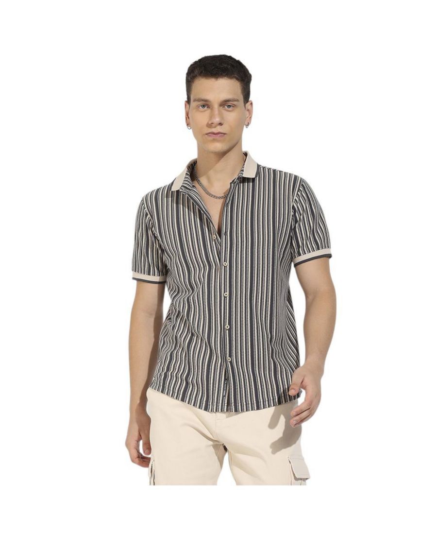 Мужская трикотажная рубашка светло-серого и темно-синего цвета с контрастными деталями Campus Sutra, Grey
Мужская трикотажная рубашка светло-серого и темно-синего цвета с контрастными деталями Campus Sutra, Grey