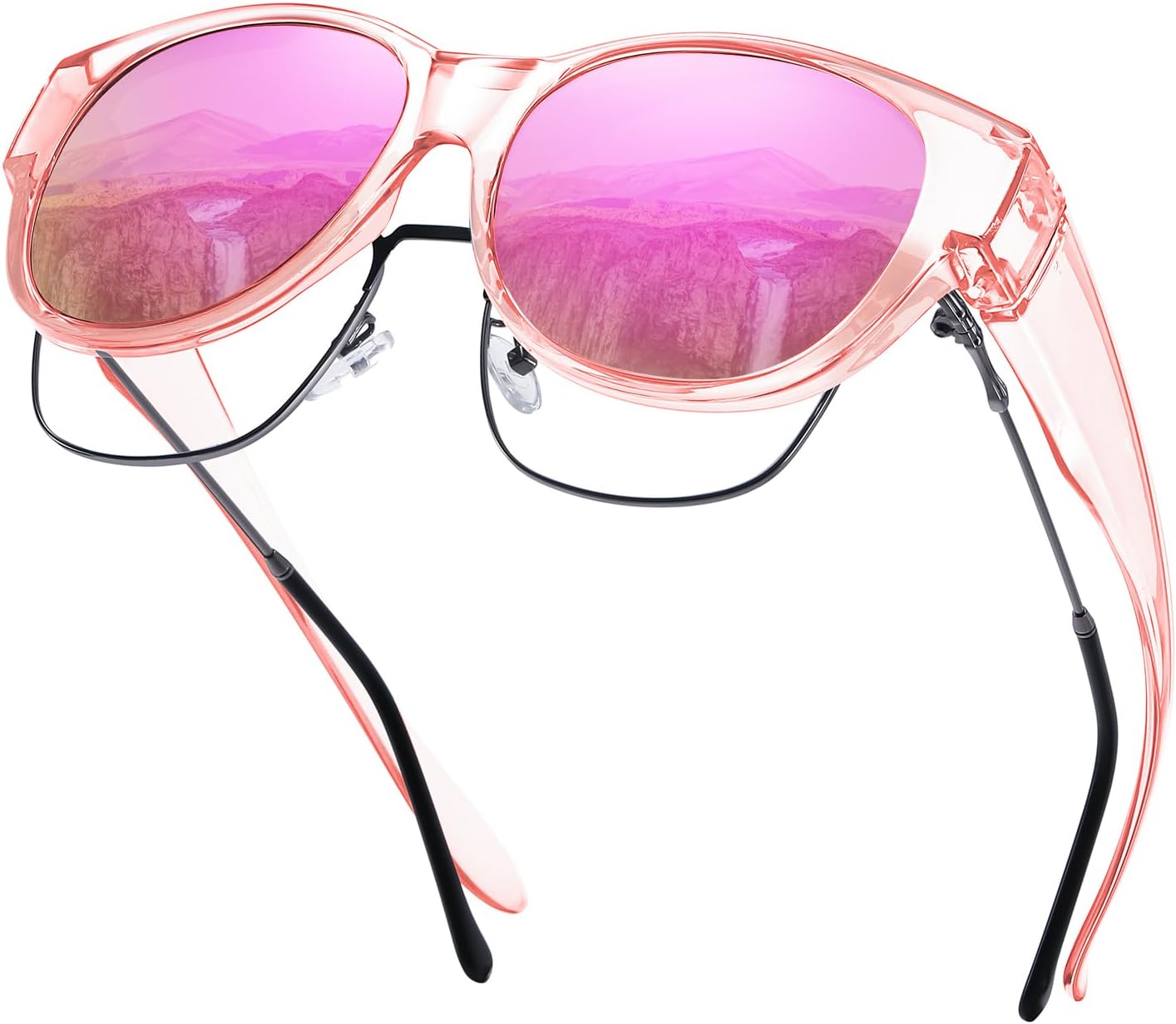 Солнцезащитные очки GEGURI Fit Over Glasses с поляризацией, для женщин и мужчин, стильный дизайн «кошачий глаз», 100% защита от УФ-излучения, L Size Transparent Pink Frame Pink Lens
Солнцезащитные очки GEGURI Fit Over Glasses с поляризацией, для женщин и мужчин, стильный дизайн «кошачий глаз», 100% защита от УФ-излучения, L Size Transparent Pink Frame Pink Lens