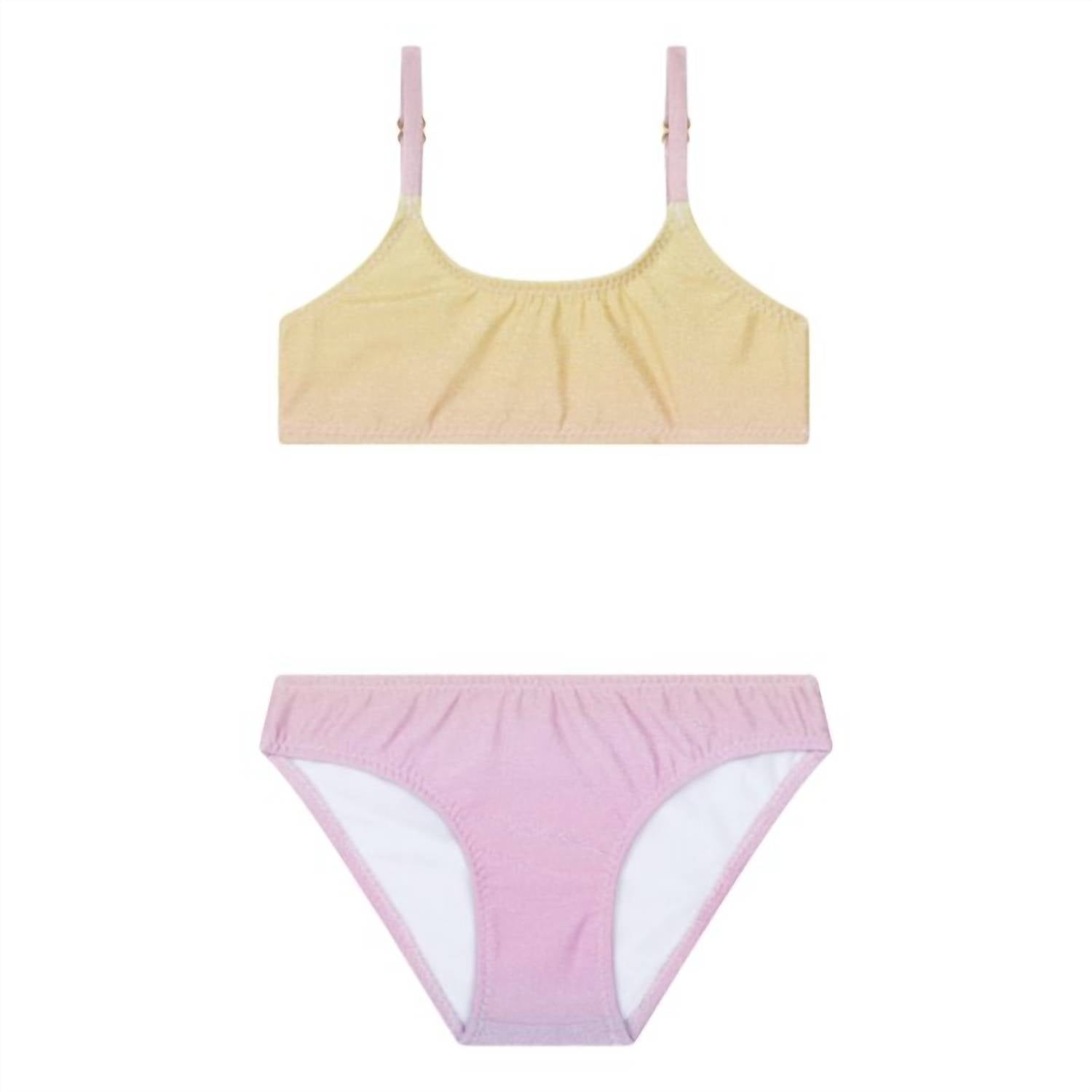 Комплект бикини для девочек с градиентным принтом в разноцветном цвете Hundred Pieces, мультиколор
Комплект бикини для девочек с градиентным принтом в разноцветном цвете Hundred Pieces, мультиколор