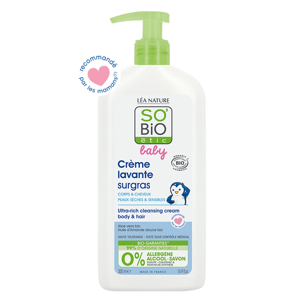 Ультражирный крем для мытья тела и волос для младенцев и детей, 500 мл So'Bio Etic Dla dzieci i niemowląt
Ультражирный крем для мытья тела и волос для младенцев и детей, 500 мл So'Bio Etic Dla dzieci i niemowląt