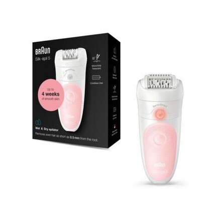 5516 Silk Epil 5 Эпилятор для влажной и сухой уборки Белый/Розовый, Braun
5516 Silk Epil 5 Эпилятор для влажной и сухой уборки Белый/Розовый, Braun