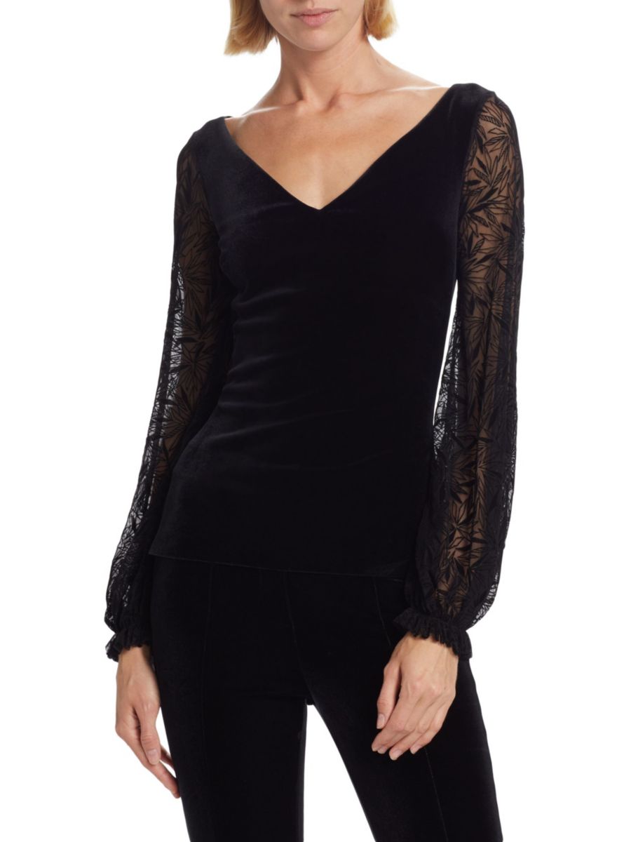 Бархатный топ с кружевной отделкой Loghteka Chiara Boni La Petite Robe, черный
Бархатный топ с кружевной отделкой Loghteka Chiara Boni La Petite Robe, черный