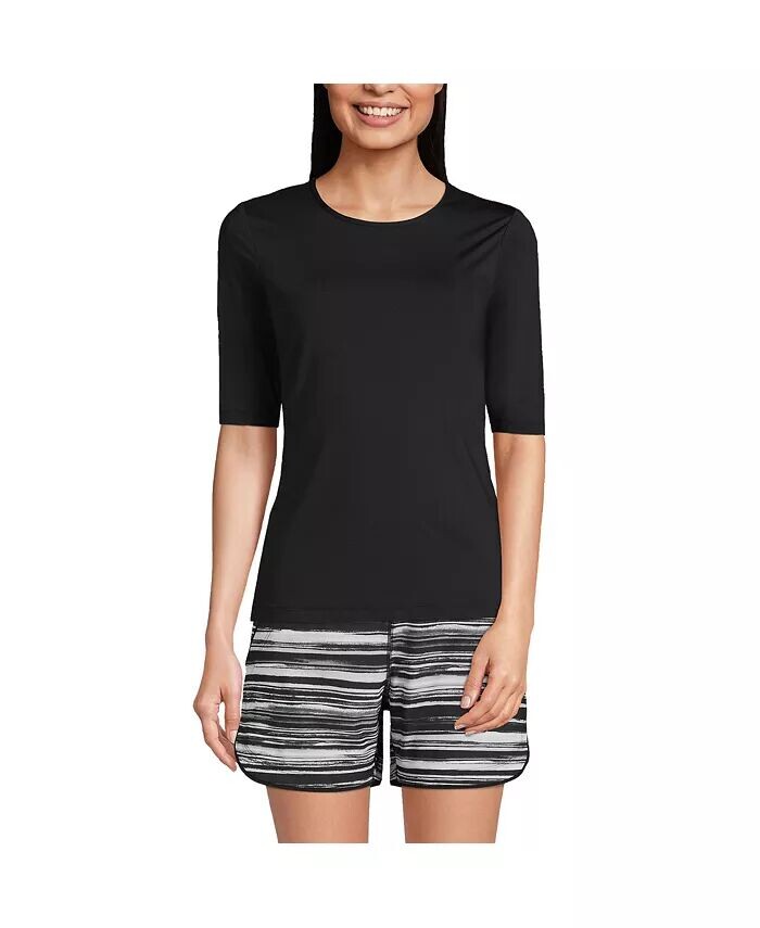 Женская футболка для плавания с защитой от солнца UPF 50 с круглым вырезом Lands' End, черный
Женская футболка для плавания с защитой от солнца UPF 50 с круглым вырезом Lands' End, черный