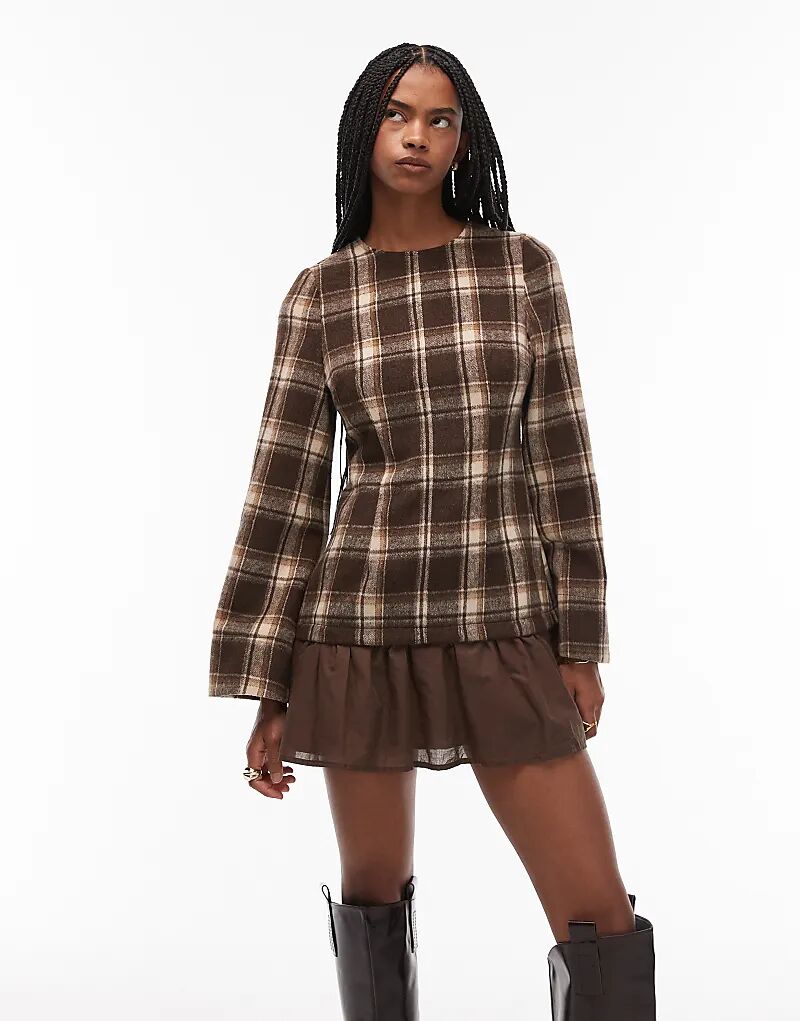 Платье мини ASOS DESIGN с заниженной талией в шоколадную клетку
Платье мини ASOS DESIGN с заниженной талией в шоколадную клетку
