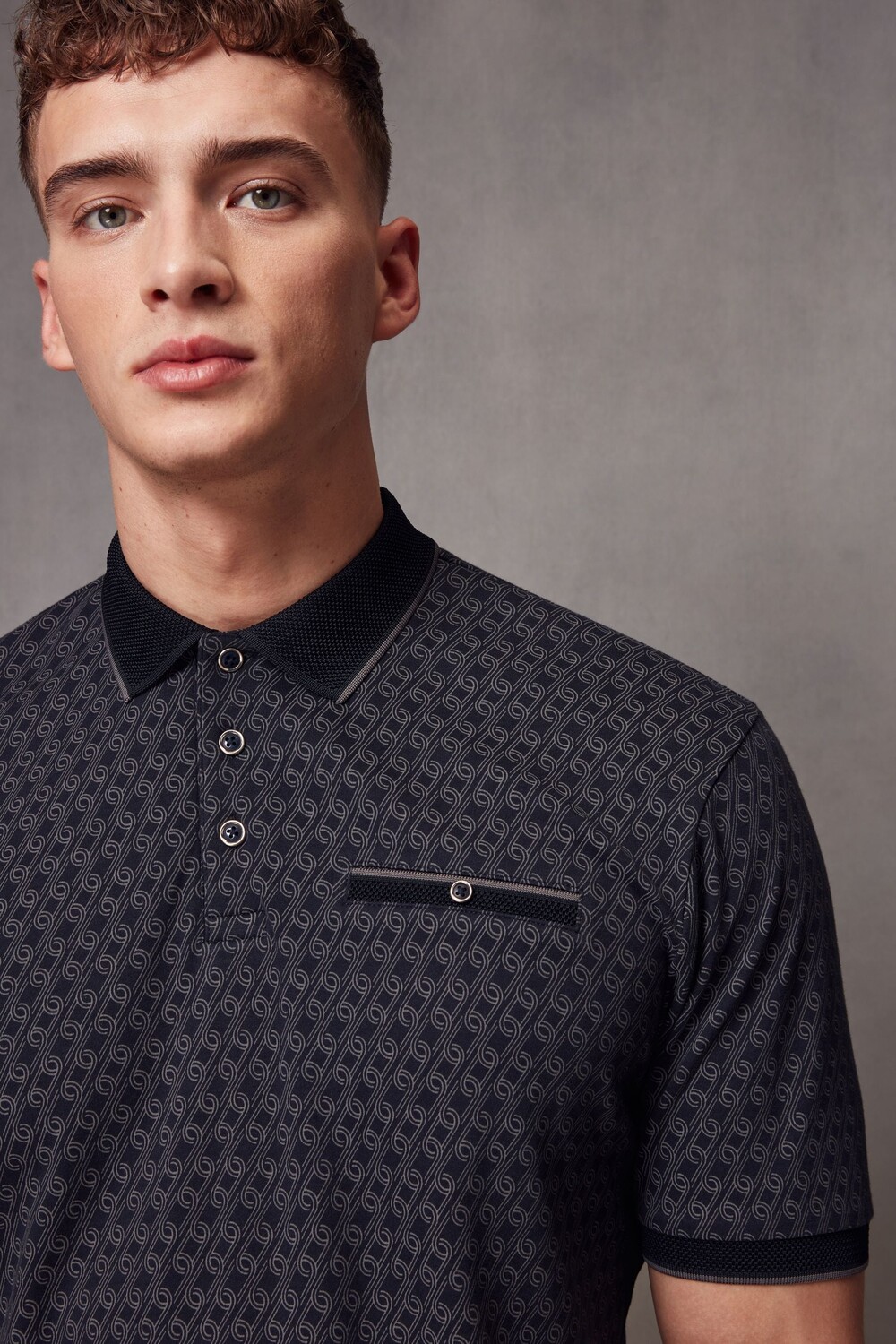 Рубашка поло с коротким рукавом и принтом из 100% хлопка Next, синий
Рубашка поло с коротким рукавом и принтом из 100% хлопка Next, синий