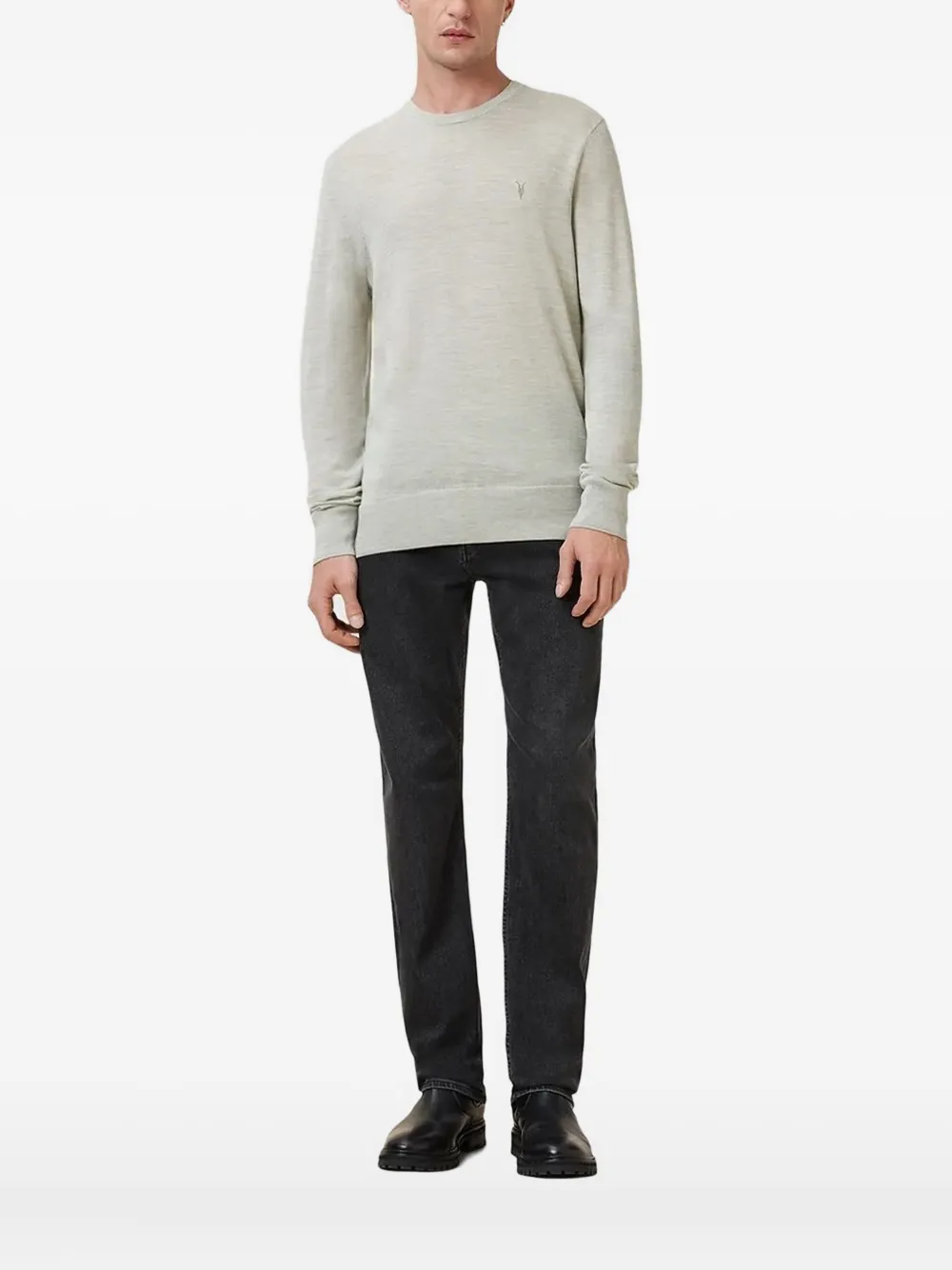 Свитер с круглым вырезом и вышитым логотипом AllSaints, зеленый
Свитер с круглым вырезом и вышитым логотипом AllSaints, зеленый