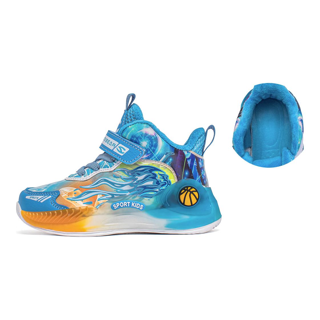 Баскетбольные кроссовки с низким верхом, устойчивые к скольжению, детские HOBIBEAR, синий/оранжевый 
Баскетбольные кроссовки с низким верхом, устойчивые к скольжению, детские HOBIBEAR, синий/оранжевый