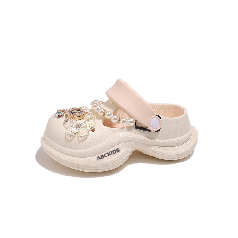 Нескользящие, износостойкие, легкие, амортизирующие, низкие тапочки для детей ABC KIDS, белый/розовый 
Нескользящие, износостойкие, легкие, амортизирующие, низкие тапочки для детей ABC KIDS, белый/розовый