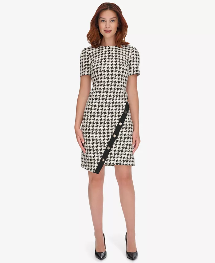 Женское платье-футляр с узором «гусиная лапка» Tommy Hilfiger
Женское платье-футляр с узором «гусиная лапка» Tommy Hilfiger