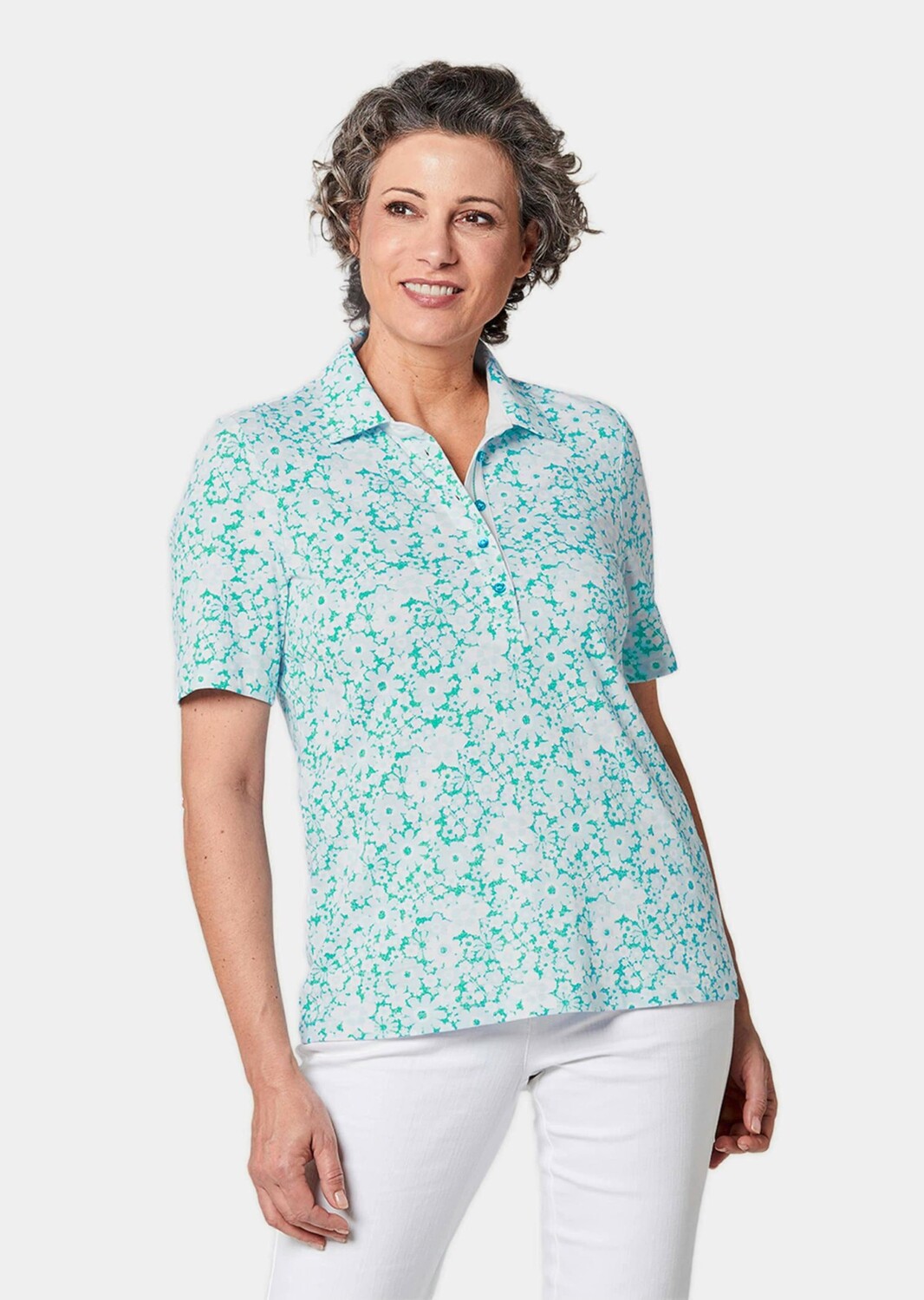 Поло GOLDNER Druck, цвет jadegrün/weiß
Поло GOLDNER Druck, цвет jadegrün/weiß