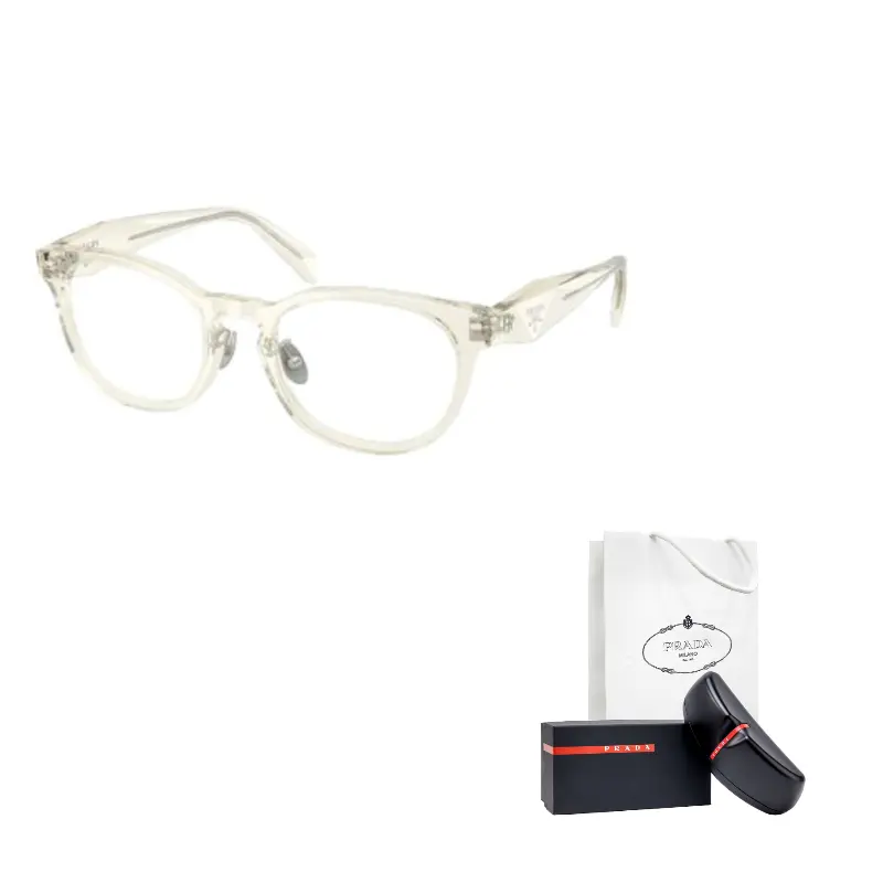 PRADA Круглая оправа для очков мужская прозрачная, Transparent