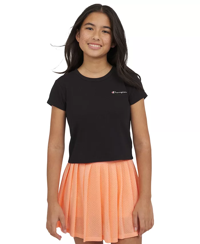 Футболка-бэби с рубчиком для девушек больших размеров Champion, черный
Футболка-бэби с рубчиком для девушек больших размеров Champion, черный