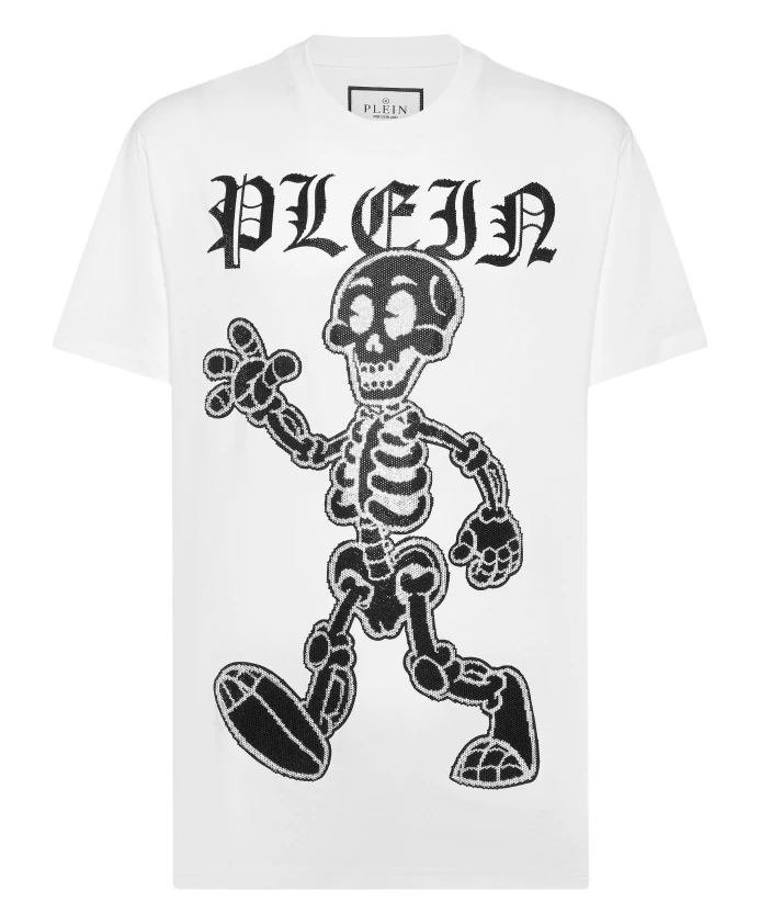 Футболка с круглым вырезом и изображением скелета Philipp Plein, белый
Футболка с круглым вырезом и изображением скелета Philipp Plein, белый