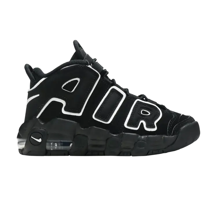 Кроссовки Nike Air More Uptempo PS 'Black White', черный 
Кроссовки Nike Air More Uptempo PS 'Black White', черный