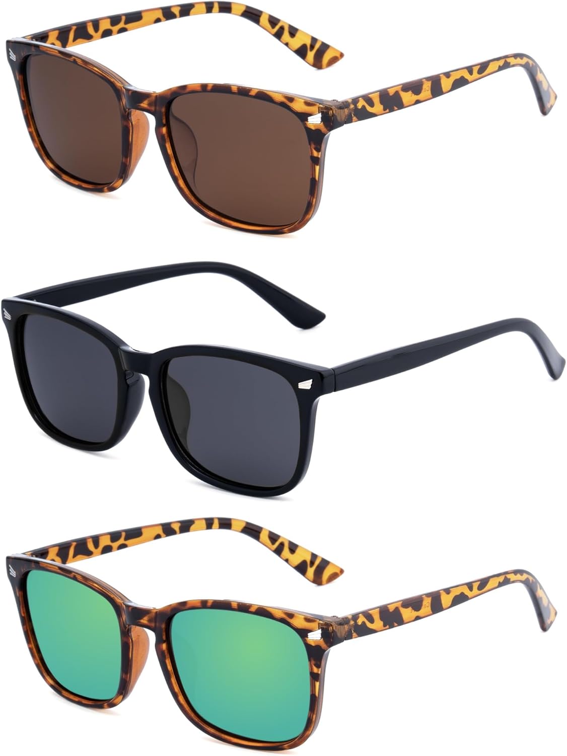 Женские дизайнерские поляризованные солнцезащитные очки RONSOU с защитой UV400 - Леопардовый/коричневый + Черный + Леопардовый_зеленый (3 шт.), A5 Leopard/Brown + Black + Leopard_green(3 Pcs)
Женские дизайнерские поляризованные солнцезащитные очки RONSOU с защитой UV400 - Леопардовый/коричневый + Черный + Леопардовый_зеленый (3 шт.), A5 Leopard/Brown + Black + Leopard_green(3 Pcs)