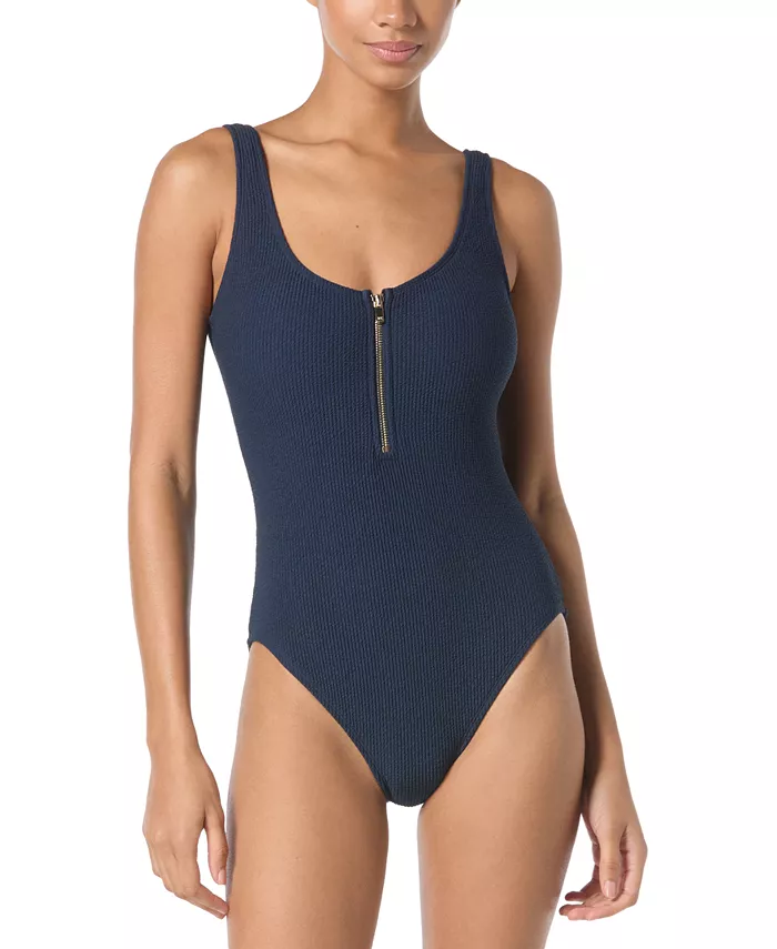 Женский купальник цельный с застежкой-молнией спереди Michael Kors, синий
Женский купальник цельный с застежкой-молнией спереди Michael Kors, синий