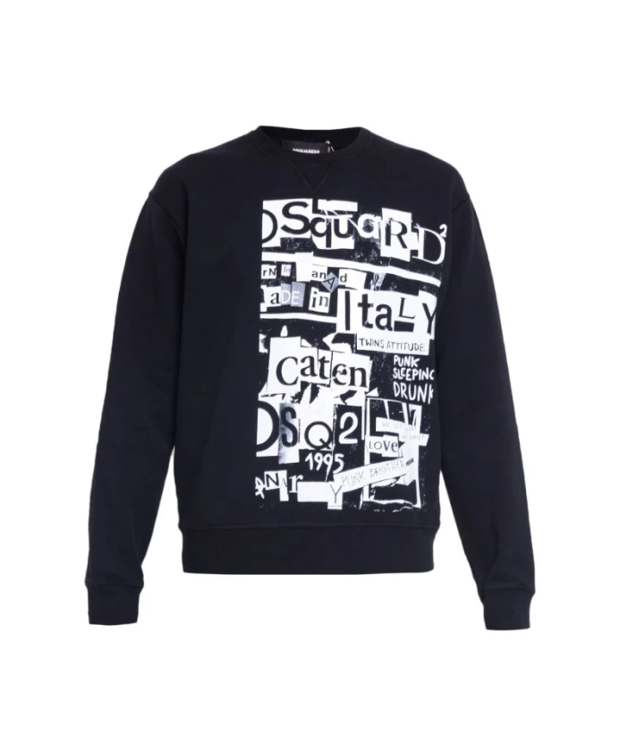 Черная толстовка с напечатанным логотипом Dsquared2, синий
Черная толстовка с напечатанным логотипом Dsquared2, синий