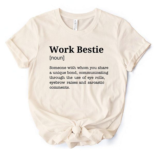 Футболка с надписью "Work bestie definition" для офисных друзей Ornamentallyyou, Beige
Футболка с надписью "Work bestie definition" для офисных друзей Ornamentallyyou, Beige