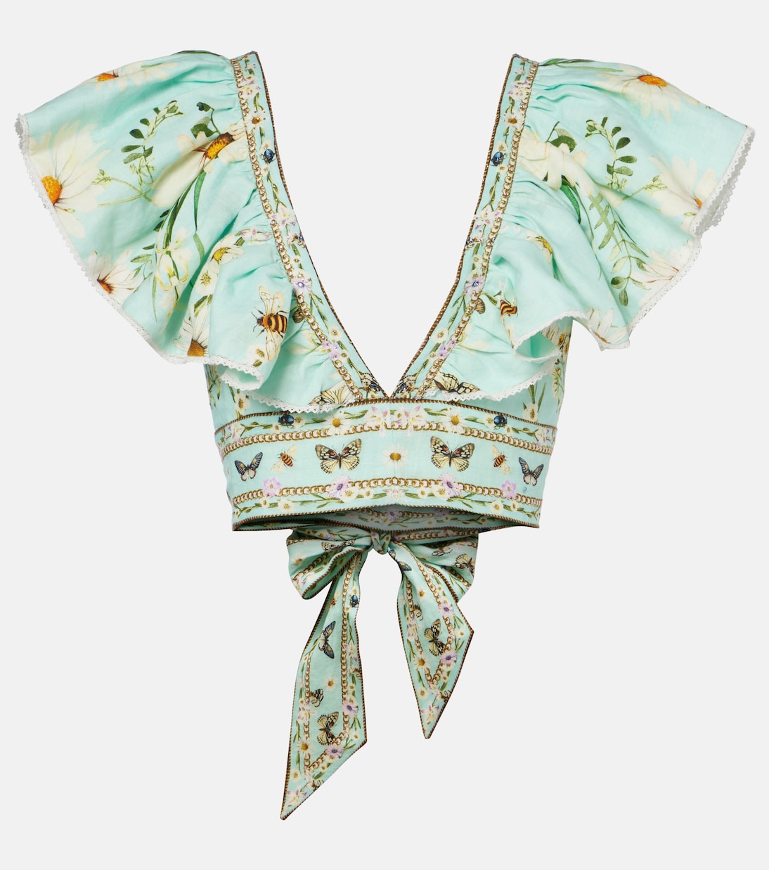 Льняной укороченный топ с цветочным принтом Camilla, Floral Freefall
Льняной укороченный топ с цветочным принтом Camilla, Floral Freefall