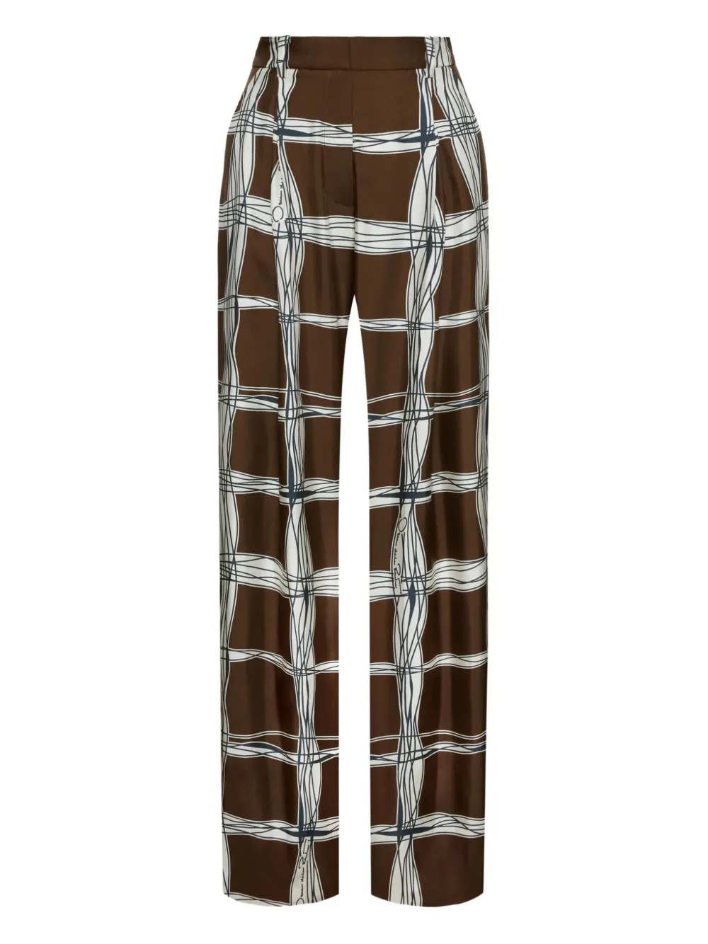 Плиссированные клетчатые брюки Oscar de la Renta, коричневый
Плиссированные клетчатые брюки Oscar de la Renta, коричневый