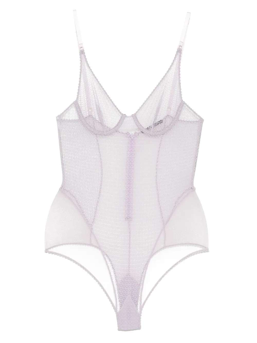 Боди в технике кроше Kiki de Montparnasse, фиолетовый 
Боди в технике кроше Kiki de Montparnasse, фиолетовый