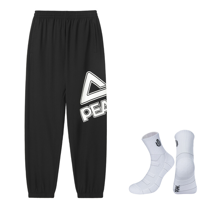 Трикотажные спортивные штаны унисекс PEAK, Черные брюки и черные носки
Трикотажные спортивные штаны унисекс PEAK, Черные брюки и черные носки