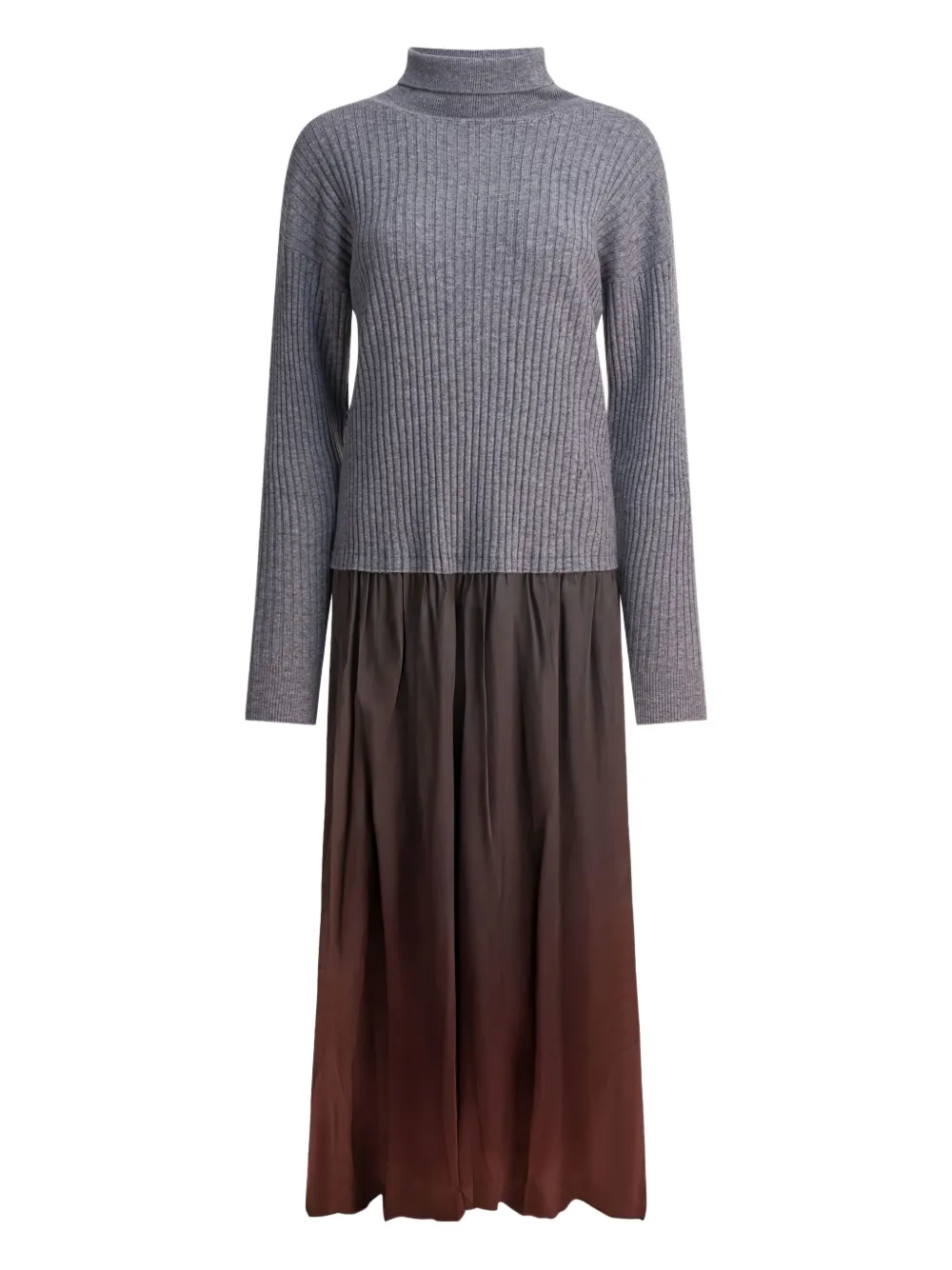 Миди-платье в рубчик с воротником-гольф Max & Moi, серый
Миди-платье в рубчик с воротником-гольф Max & Moi, серый