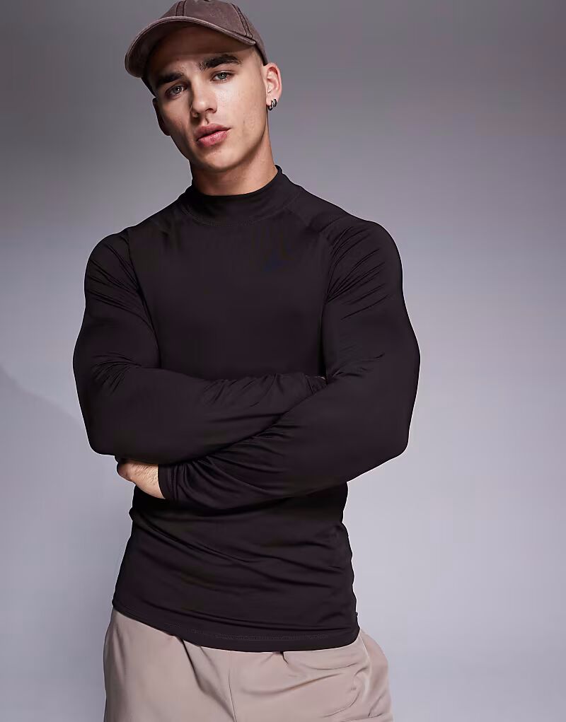 4505 Icon Active Quick Dry Muscle Fit Base Layer — тренировочная базовая футболка с длинным рукавом и воротником-стойкой в темно-коричневом цвете
4505 Icon Active Quick Dry Muscle Fit Base Layer — тренировочная базовая футболка с длинным рукавом и воротником-стойкой в темно-коричневом цвете
