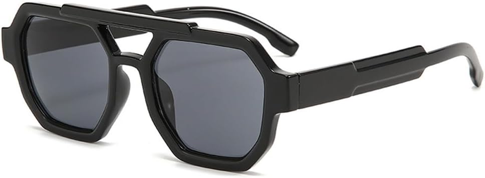 Ретро солнцезащитные очки с двойной перемычкой для женщин, многоугольные, модные, сине-фиолетовые, мужские солнцезащитные очки с защитой от УФ-излучения UV400 TKKTLLT, Black Gray
Ретро солнцезащитные очки с двойной перемычкой для женщин, многоугольные, модные, сине-фиолетовые, мужские солнцезащитные очки с защитой от УФ-излучения UV400 TKKTLLT, Black Gray