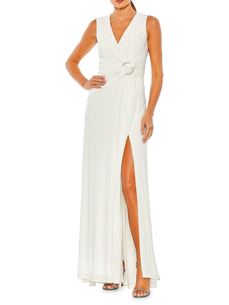 Платье А-силуэта с драпировкой Mac Duggal, белый
Платье А-силуэта с драпировкой Mac Duggal, белый